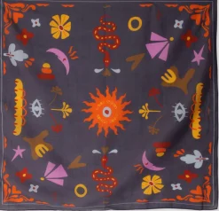 DAMES BONNIE STUDIOS sjaal navy mixed scarf