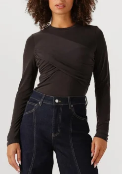 DAMES CO'COUTURE top camilla drape longsleeve blouse