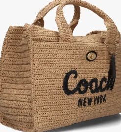 DAMES COACH handtas straw cargo tote