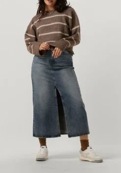 DAMES CO'COUTURE trui row stripe box crop knit