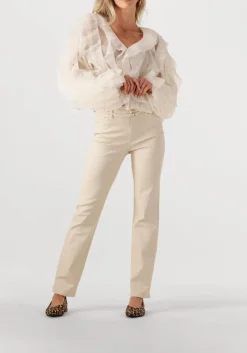 DAMES DANTE6 wijde broek amanda metallic straight cropped jeans