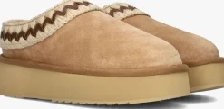 DAMES MOU pantoffels platform clog suede leather st