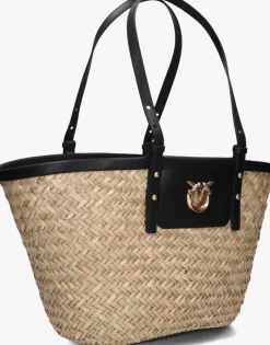 DAMES PINKO shopper love summer basket raffia