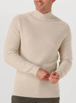 Heren PROFUOMO coltrui pullover mock neck boiled wool