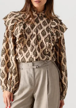 DAMES SUMMUM blouses longsleeve blouse print brodery