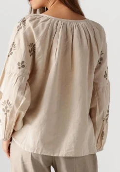 DAMES SUMMUM blouses longsleeve top linen heavy embroidery