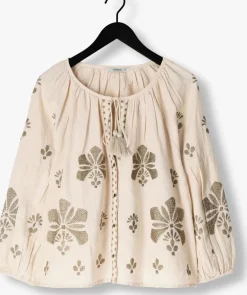 DAMES SUMMUM blouses longsleeve top linen heavy embroidery