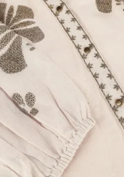 DAMES SUMMUM blouses longsleeve top linen heavy embroidery