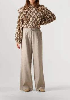 DAMES SUMMUM pantalon trousers wide linen blend twill
