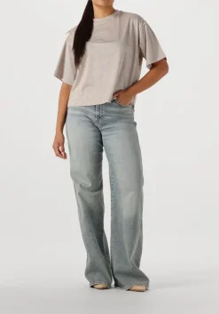 DAMES SUMMUM t-shirt boxy top soft lurex jersey