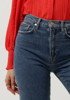 DAMES 7 FOR ALL MANKIND e straight leg jeans logan stovepipe blaze with raw cut hem