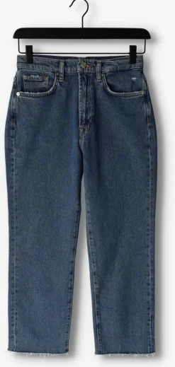 DAMES 7 FOR ALL MANKIND e straight leg jeans logan stovepipe blaze with raw cut hem