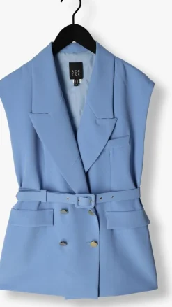 DAMES ACCESS e gilet double-breasted waistcoat with belt
