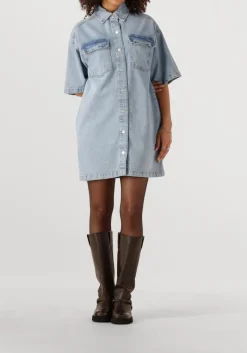DAMES ALIX THE LABEL e mini jurk ladies woven flowy shirt dress
