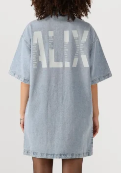 DAMES ALIX THE LABEL e mini jurk ladies woven flowy shirt dress