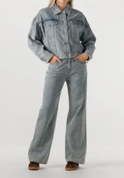 DAMES ALIX THE LABEL e straight leg jeans ladies woven embellished denim pants