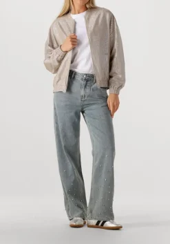 DAMES ALIX THE LABEL e straight leg jeans ladies woven embellished denim pants