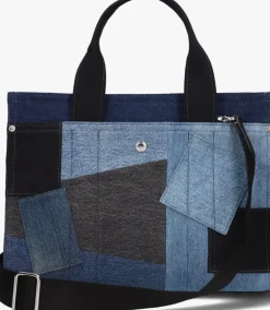 DAMES COACH e handtas patchwork denim cargo tote