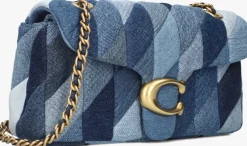 DAMES COACH e handtas quilted patchwork denim tabby