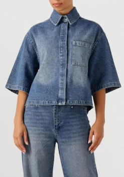 DAMES DANTE6 e blouses daisy rhinestone denim shirt