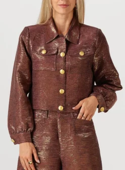 DAMES AMAYA AMSTERDAM gewatteerde jas lo jacket