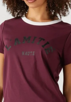 DAMES HAUTE L'AMITIÉ haute l'amitié t-shirt neckline logo tee