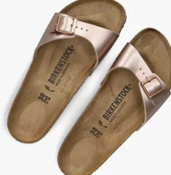 DAMES BIRKENSTOCK bronzen slippers madrid