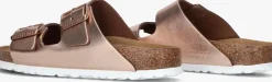 DAMES BIRKENSTOCK bronzen slippers arizona met shine