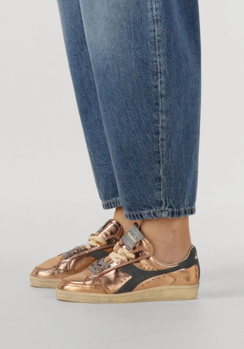 DAMES DIADORA HERITAGE bronzen lage sneakers prestige metal used