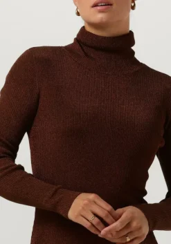 DAMES GESTUZ bronzen midi jurk silvigz ls long dress