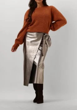 DAMES IBANA bronzen midirok siara mettalic