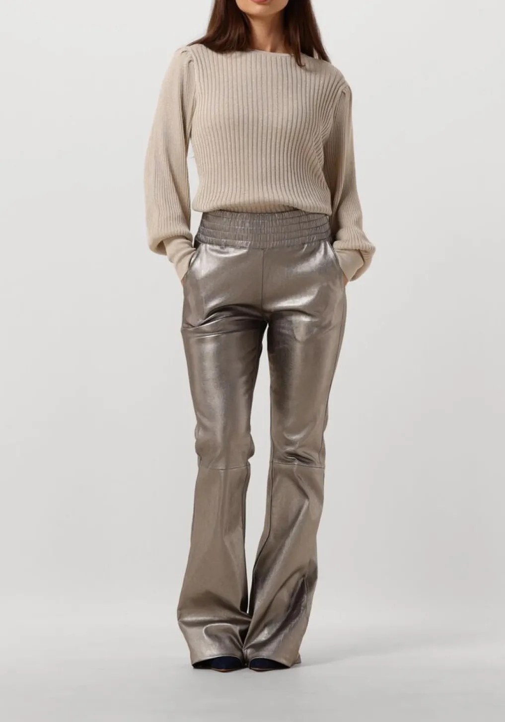 DAMES IBANA bronzen pantalon pinnie mettalic