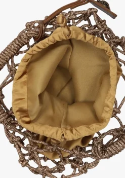 DAMES KURT GEIGER LONDON bronzen handtas sm macrame crystal bag