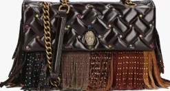 DAMES KURT GEIGER LONDON bronzen schoudertas lg kensington fringe