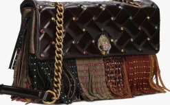 DAMES KURT GEIGER LONDON bronzen schoudertas lg kensington fringe