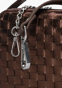 DAMES NÚNOO bronzen núnoo schoudertas lyra metallic