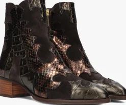 DAMES PERTINI bronzen enkellaarsjes 32709