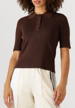 DAMES HAUTE L'AMITIÉ e haute l'amitié t-shirt piccolo ss polo rib knit