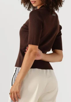 DAMES HAUTE L'AMITIÉ e haute l'amitié t-shirt piccolo ss polo rib knit