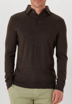 Heren LEURINK KNIT e polo polo hidden button down