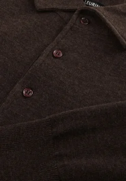 Heren LEURINK KNIT e polo polo hidden button down