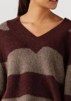 DAMES MOS MOSH e trui mmtaci stripe ls v-neck knit