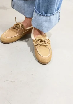 DAMES POSA e mocassins boat loafer veg-shearling