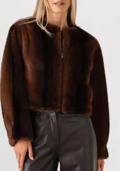 DAMES STUDIO AR e faux fur jas celeste