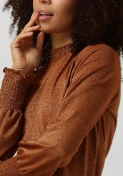 DAMES SUMMUM e top smocked top fine lurex jersey