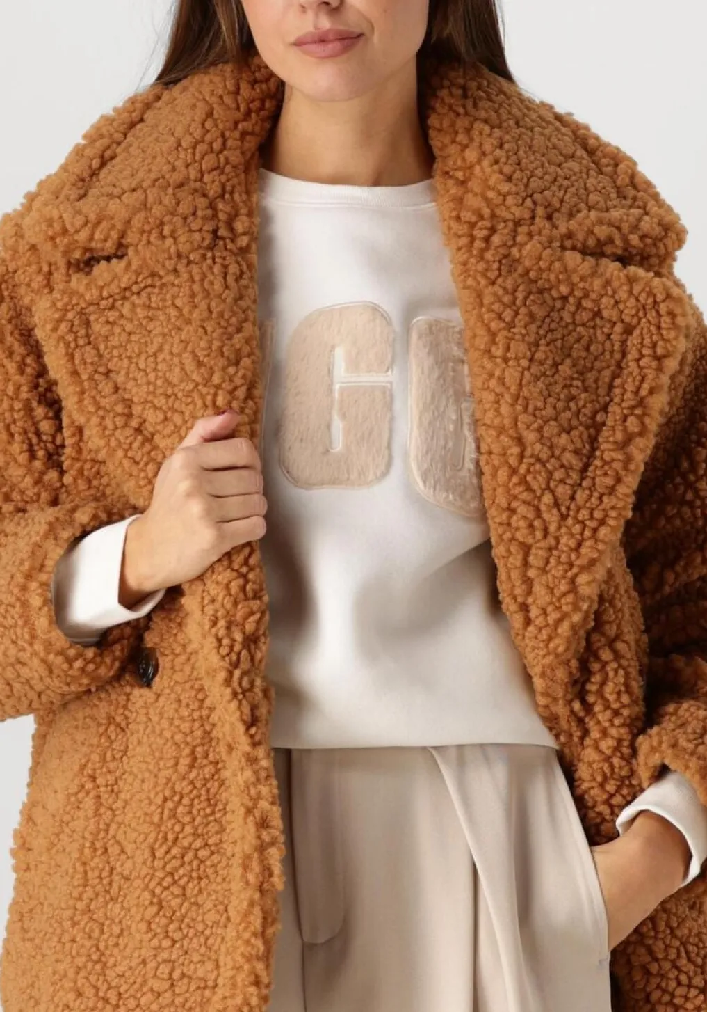 DAMES UGG teddy jas gertrude short teddy coat