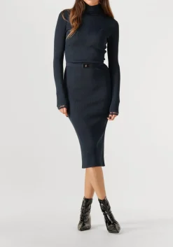 DAMES ELISABETTA FRANCHI e midi jurk knitted dress with belt