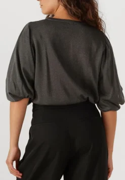 DAMES AIMEE THE LABEL donkergrijze top brecht