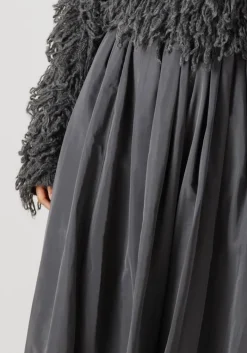 DAMES AIMEE THE LABEL donkergrijze maxirok maximus