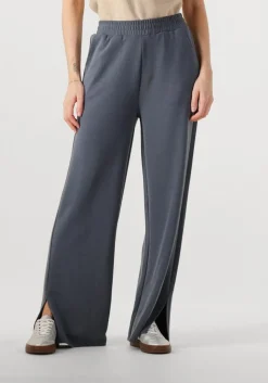 DAMES ALIX THE LABEL donkergrijze pantalon ladies knitted flowy side slit pants